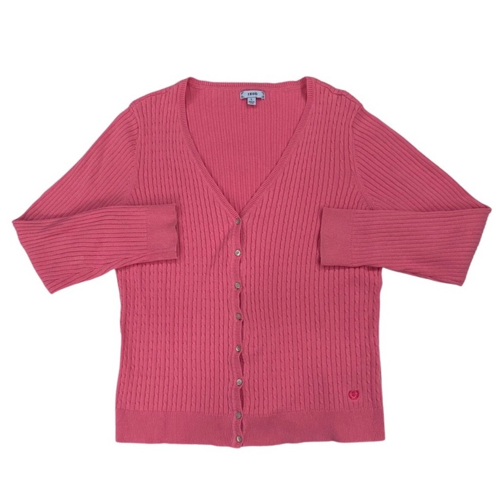Izod women’s pink button up cardigan